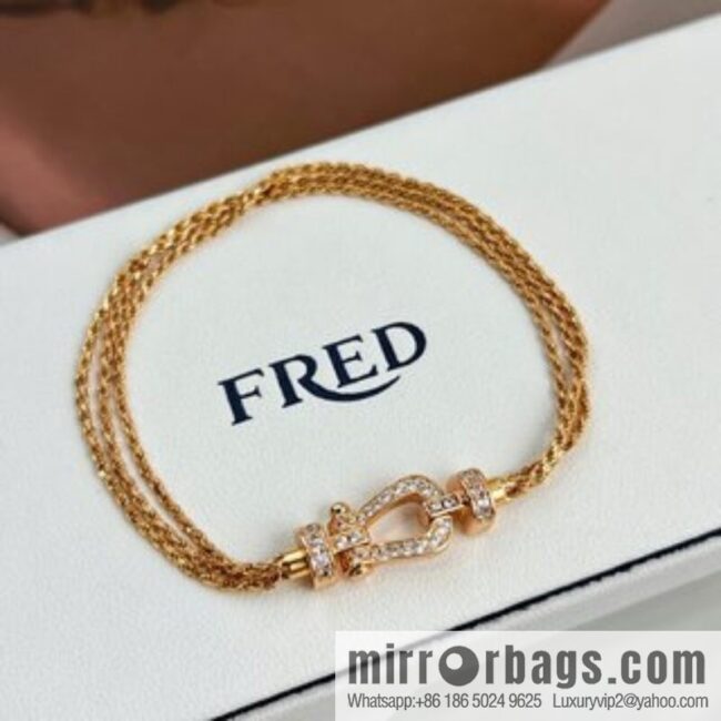 Fred limited edition rose gold three layer bracelet