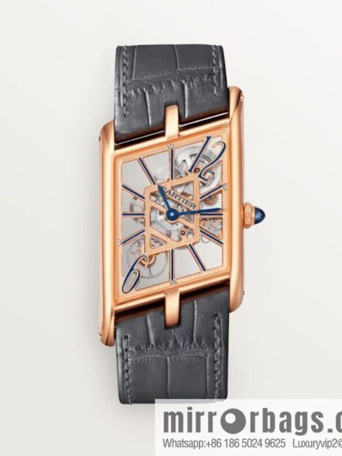 Cartier CARTIER tank hollow series HPI01370 X43 size 47 * 36 thick 7.82mm equipped with quartz movement watch imported from Switzerland