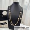 New ☑️ Chanel double c peach heart black and white diamond sweater chain necklace