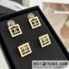 New ☑️ Chanel double c square stud earrings