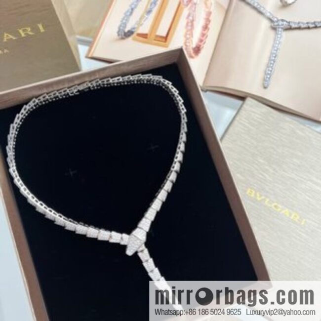 BVLGARI Bulgari full diamond snake bone necklace choker