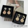 New ☑️ Chanel c2 double c round full diamond stud earrings