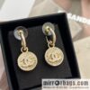 New ☑️ Chanel c2 double c round full diamond stud earrings
