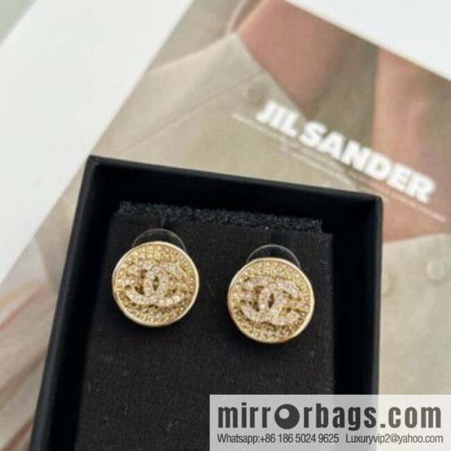 New ☑️ Chanel double c pink diamond stud earrings