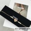 New ☑️ Chanel double c peach heart love full diamond pearl bracelet