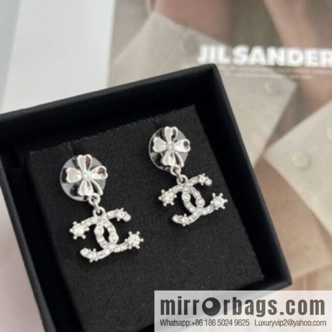 New ☑️ Chanel c1 double c four-leaf clover stud earrings