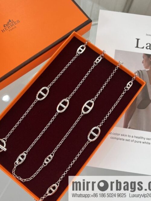 Farandole Hermès HERMES long pig nose sweater chain necklace
