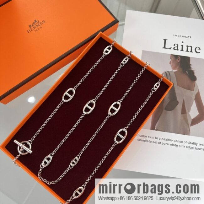 Farandole Hermès HERMES long pig nose sweater chain necklace