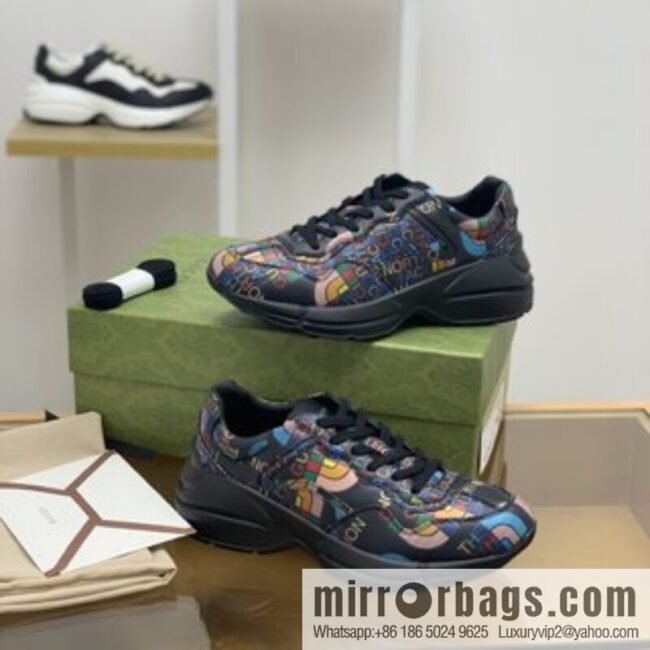 Gucci Gucci [G Replica Luxury Handbag High Version] Unisex Vintage sneakers