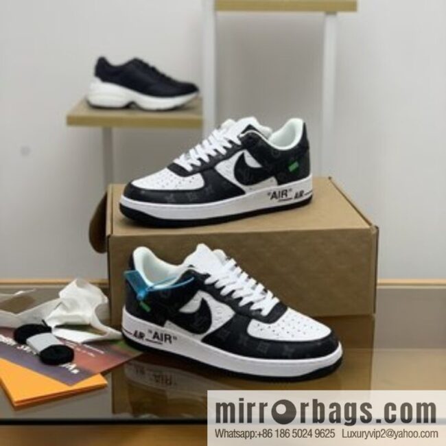 LV Louis Vuitton, classic Monogram and Damier element patchwork A JL sneakers