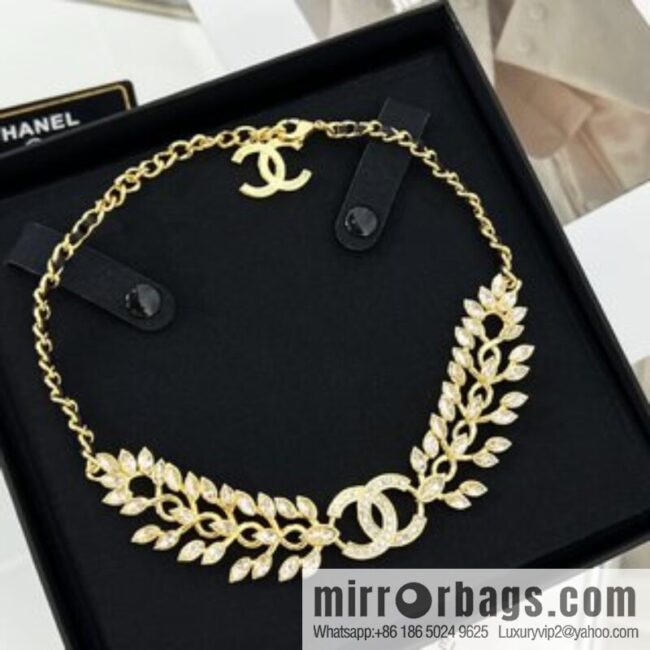 New ☑️ Chanel double c full diamond wheat ear necklace