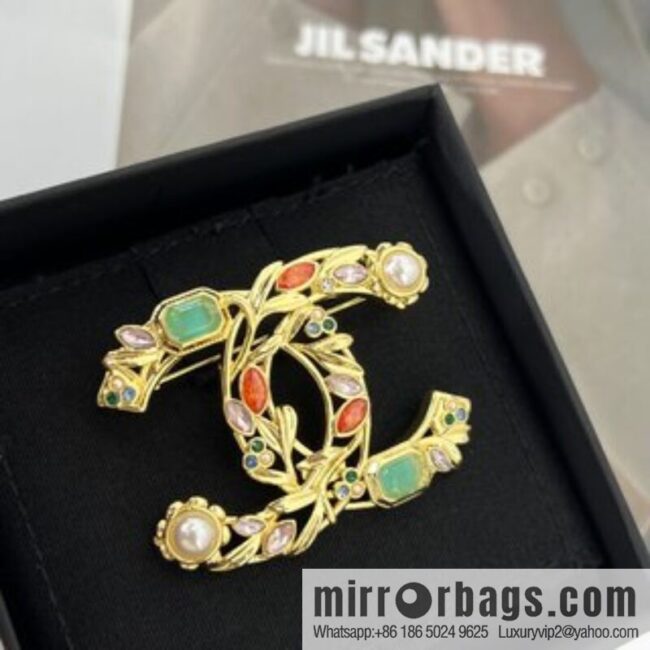 New ☑️ Chanel double c wheat ear pearl brooch
