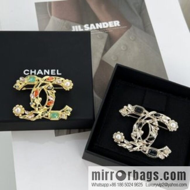 New ☑️ Chanel double c wheat ear pearl brooch