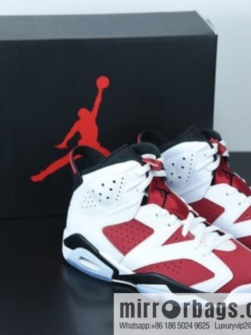 Air Jordan 6 AJ6 2021 re-engraved, high-top basketball shoes, rouge white and red, item number CT8529-106