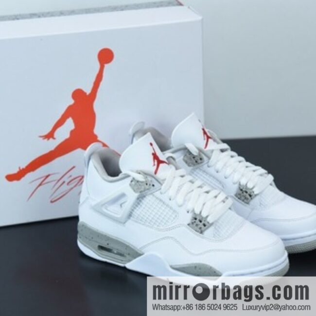 Air Jordan 4 \"White Oreo\" KLAJ4 Joe 4 White Oreo Middle Help sneakers Part Number: CT8527-100