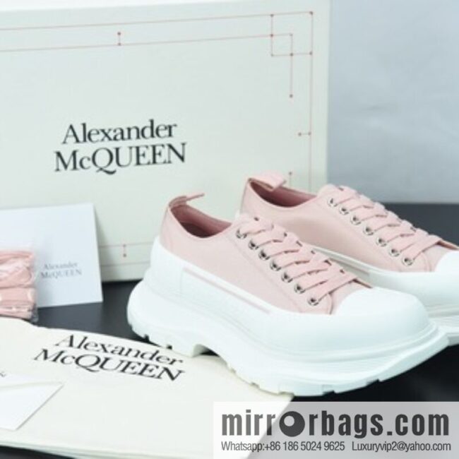 Alexander McQueen/Alexander McQueen muffin shoes platform heightening canvas shoes Y07H5