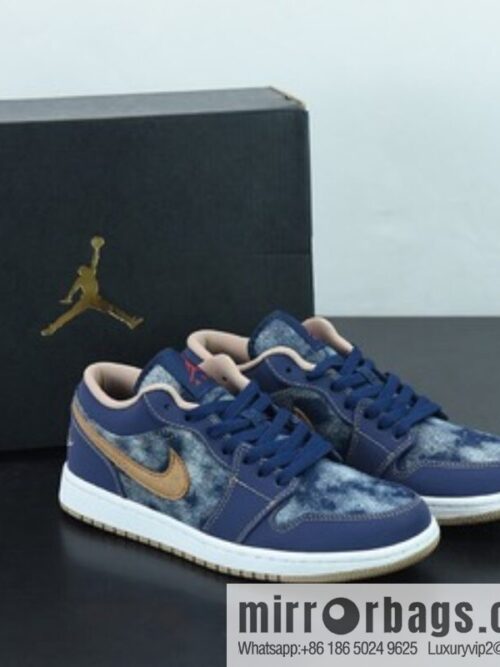 o_1fhpkaqao1vcp411t9ngkj1fll8a-800x800gzzfdhmco4c74788_20250719065615.jpg Air Jordan 1 Low AJ1 Joe 1 dark blue denim, low-top cultural leisure sports shoes, item number: DH1259-400