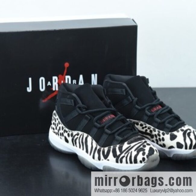 H03G5 Air Jordan 11 Retro Pure Original Version \"Animal Instinct\" AJ11 High Help, Zebra Pattern Official Item Number: AR0715-010