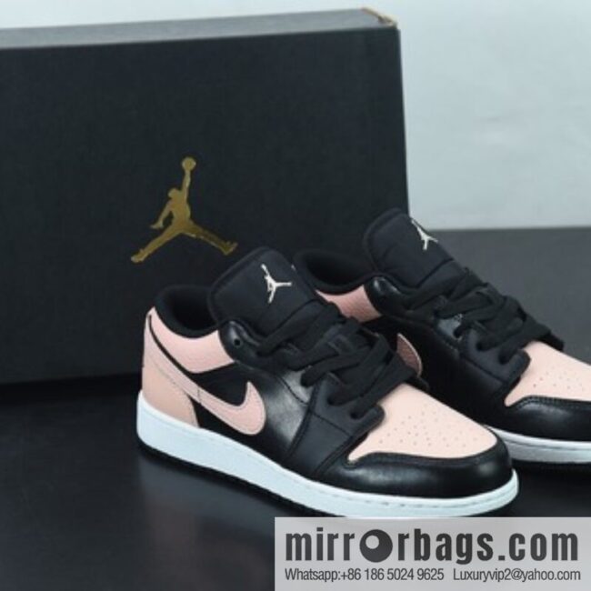 Air Jordan 1 Low AJ1 Joe 1 black powder, low-top cultural leisure sports shoes, item number: 553560-034