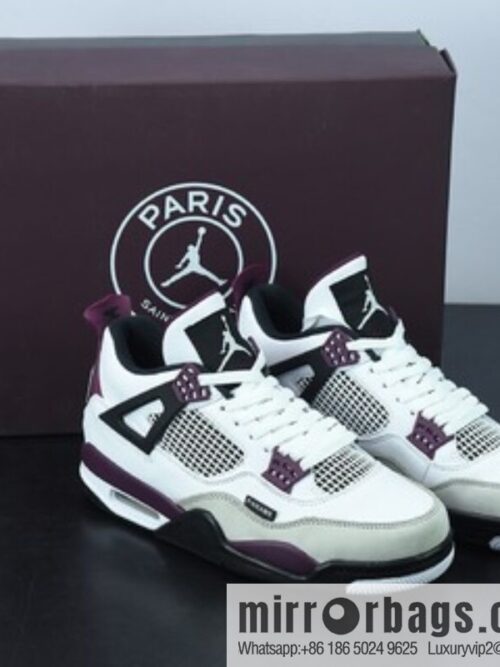 o_1ftk2u3kgm3nsm7m0gjaq1os614u-800x800yxgpxivr5uv72281_20250719062602.jpg AJ4 Jordan 4th generation basketball shoes/burgundy white Paris, Saint-Germain joint men\'s sneakers item number: CZ5624-100