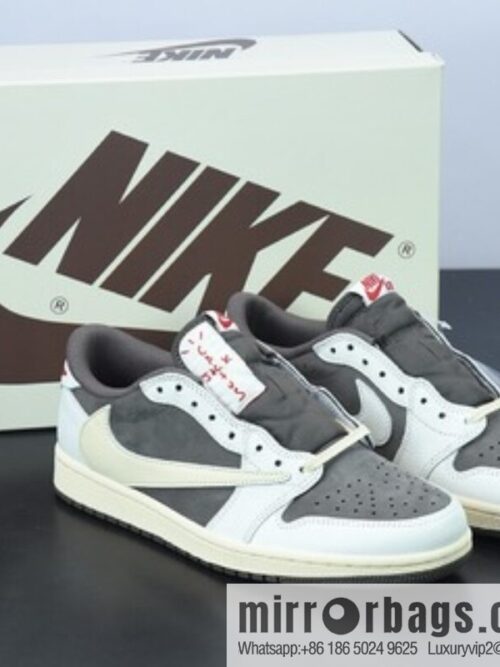 0H2K6 Pure Original Travis Scott x AJ1 Low OG SP TS Joint White Brown Barb Low Top DM7866-162