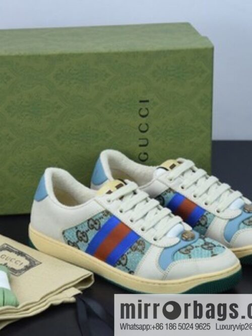 Gucci Gucci small dirty shoes series, pure original green box Distressed Screener sneakers classic prototype Vintage versatile old small dirty board shoes
