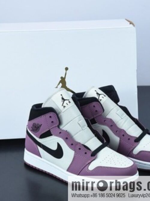 NK Air Jordan 1 Mid AJ1 Joe 1 culture basketball shoes, berry powder, item number: DC7267-500