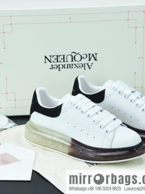 Alexander McQueen Air Cushion Sneaker low-top fashion platform casual air unit sports white shoes