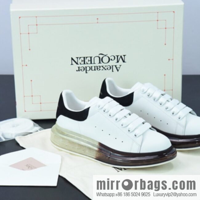 Alexander McQueen Air Cushion Sneaker low-top fashion platform casual air unit sports white shoes