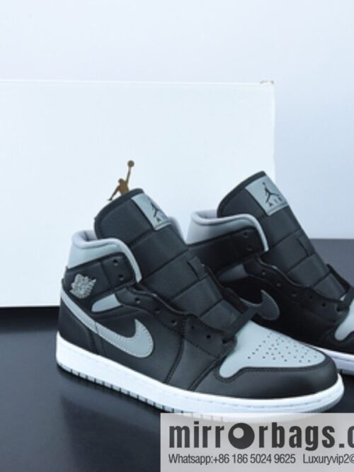 D01D4 Pure Original NK Air Jordan 1 Mid SE AJ1 Joe 1 Small Shadow Grey, Middle Help Vintage Basketball Shoes, Item Number: BQ6472-007