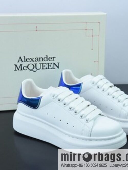 Alexander McQueen Alexander McQueen Sole Leather Sneakers Low Top Fashion Platform Casual Sports White Shoes