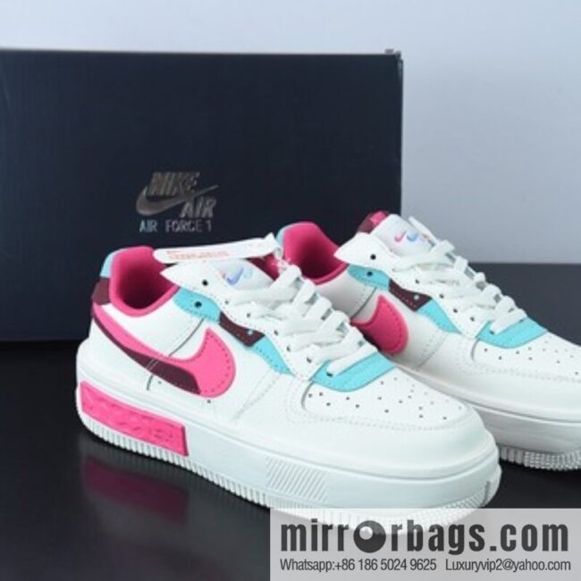 Nike Air Force 1 AF1 Air Force One/low-top, white, blue and red, deconstruction item number: DO6146-101