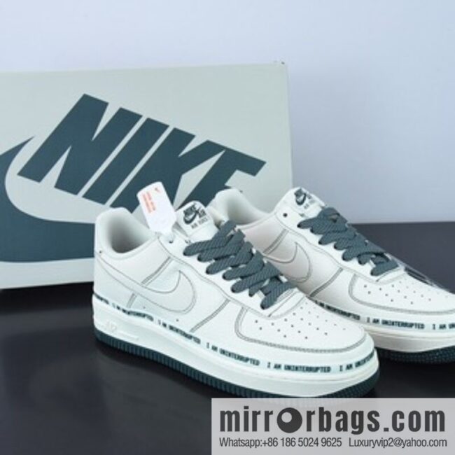 K09L3 Pure original Uninterrupted x Air Force 1 \"MORE THAN\" \"White and green signature graffiti 3M\" Low-top sneakers Item number: UI8969-639