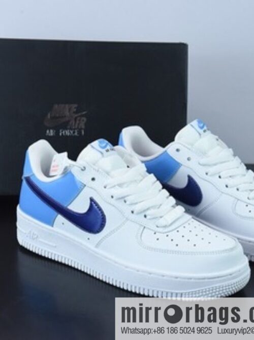 o_1g8sorqq7o839gd3na154t13691d-800x800v0lypvaq3pi74502_20250719065336.jpg Nike Air Force 1 \'07 Low \"White/University Blue/Purple\" Air Force One Classic patchwork White North Carolina Blue Deep Purple Hook \"Low Top Sport, Item Number: DJ9942-400