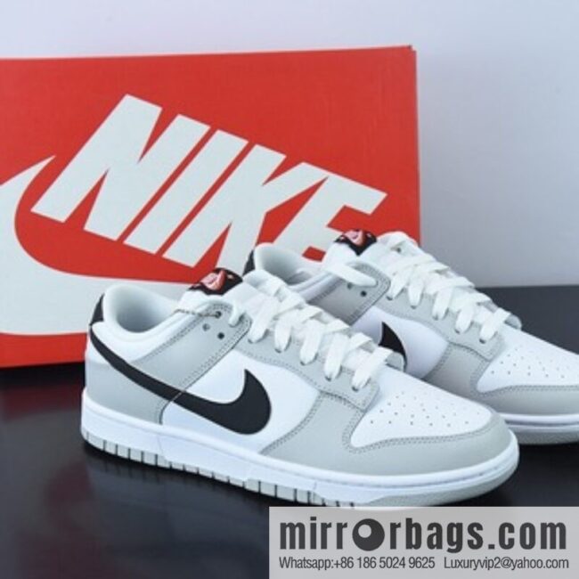 Nike SB Dunk Low \"Lottery\" Slam Dunk Series Low Help Leisure Sports Skateboard Shoes \"Light Grey Gray White Black Scratch\" Item Number: DR9654-001