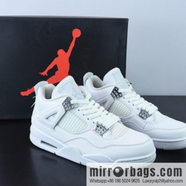o_1g9jueuu81cos17v65d1s0q5vngv-800x800fh30ws303y472336_20250719062632.jpg D0F1S5 Pure Original Air Jordan AJ4 Retro Pure White/White Cat Men\'s sneakers Part Number: 308497-100