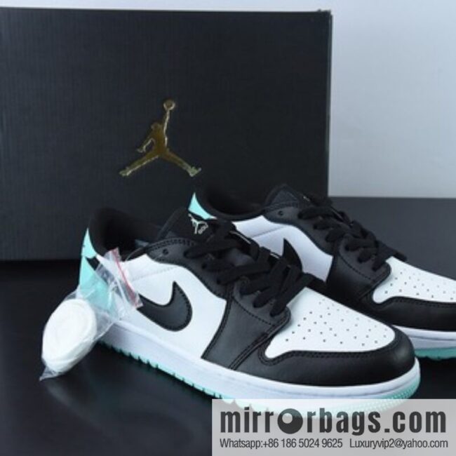 Air Jordan 1 Low Golf Black, White and Green Golf Casual Shoes, Item Number: DD9315-114
