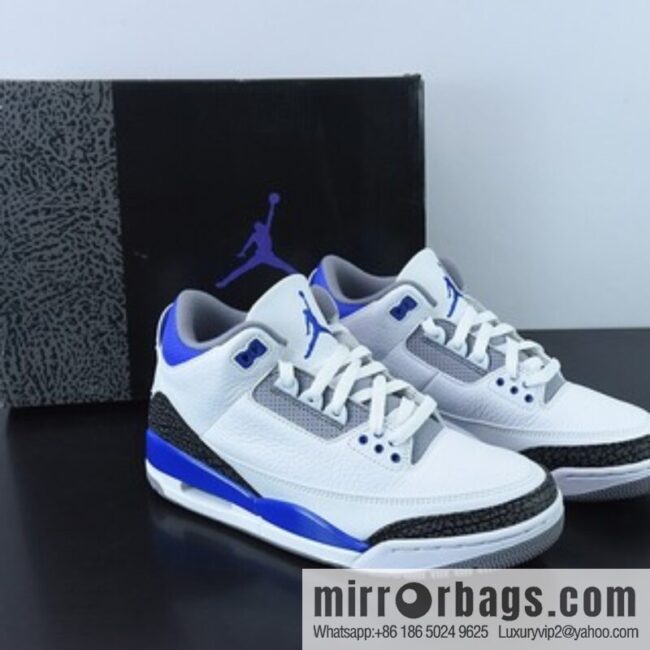 L00H6 pure original Air Jordan 3 Retro aj3 white purple men\'s sports basketball shoes CT8532-105