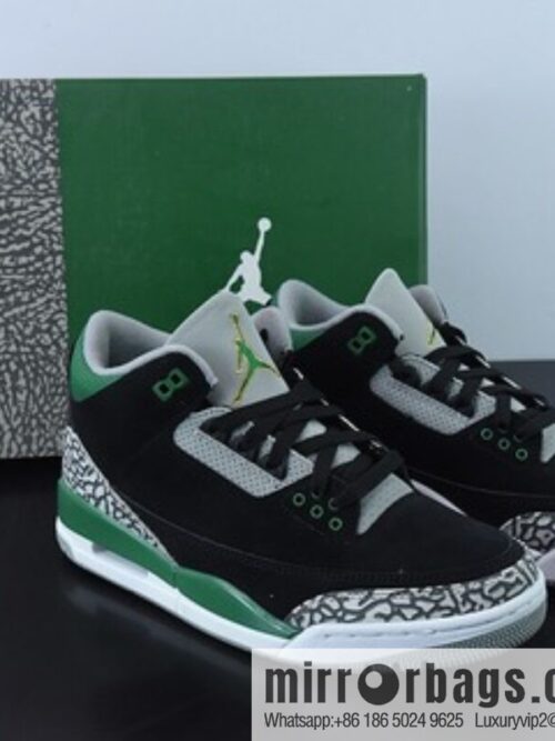 o_1g9u6kcee9b0imng60ms1ij0rf-800x800qkvgzujugu271787_20250719062126.jpg L00H6 Pure Original Air Jordan 3 Retro \"Pine Green\" AJ3 Black Green Men\'s sneakers CT8532-012
