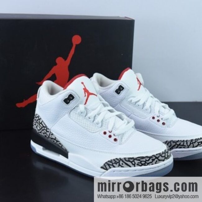 Air Jordan 3 Retro AJ3 white cement men\'s sneakers 923096-101