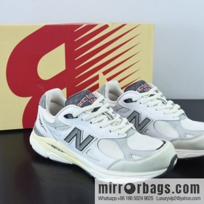 Pure original NB Vintage running shoes/beige 3M reflective, new version, presidential jogging shoes, item number: M990AL3