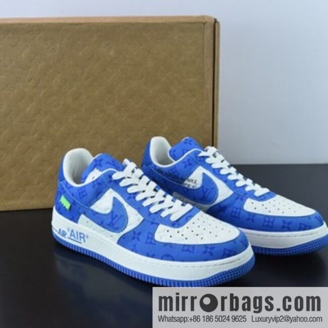 LVx Nk Air Force 1 Low Louis Vuitton donkey brand LV joint name, Air Force One low-top Unisex same sneakers