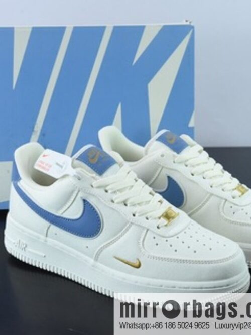 o_1gaqjssgm8dmielmsi9tg1o48u-800x800t2o31bubls369450_20250719024631.jpg Air Force 1 \'07 Low white blue gold canvas Air Force One low top sneakers Item number: MN5696 209