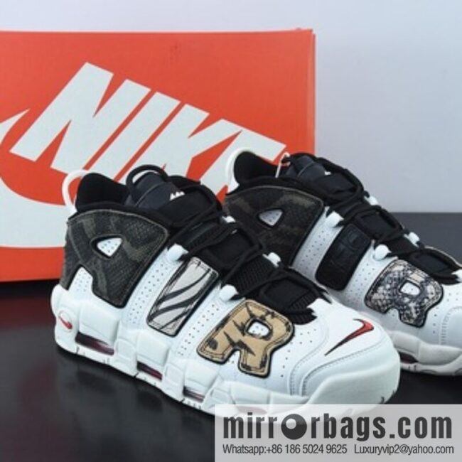 Air More Uptempo GS \"Animal\" Pippen Generation Collection Classic High Street Versatile Leisure Sports Culture Basketball Shoes \"leather (fabric) White Zoo\" Item Number: DZ4843-100