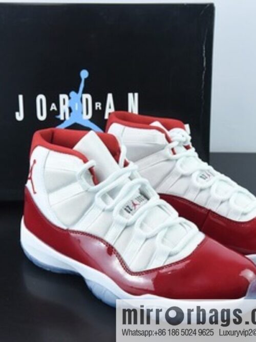 Air Jordan 11 Retro \"Cherry\" AJ11 Joe 11 White and Red Men\'s High Top Sneakers SKU: CT8012-116
