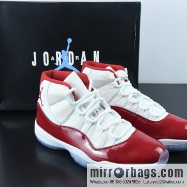 Air Jordan 11 Retro \"Cherry\" AJ11 Joe 11 White and Red Men\'s High Top Sneakers SKU: CT8012-116