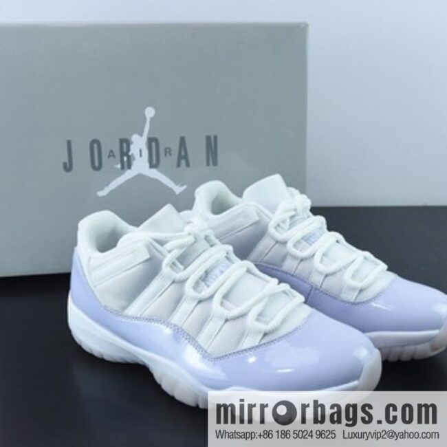 Air Jordan AJ11 Retro Low \"Pure Violet\" White Violet low-top sneakers SKU: AH7860-101