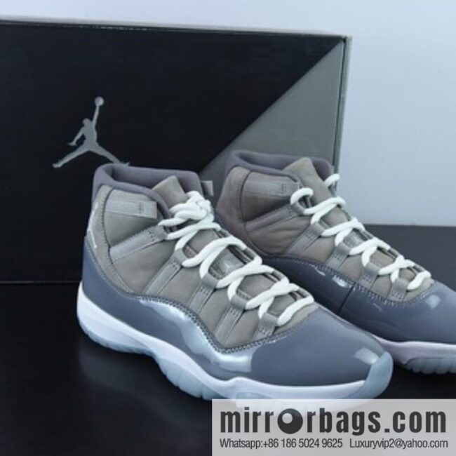 Air Jordan 11 Retro \"Cool Grey\" Vintage Basketball Shoes Grey Cool Grey High Top, Item Number: CT8012-005