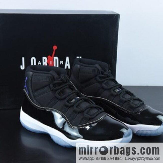 Air Jordan 11 AJ11 Jordan 11th generation high-top basketball shoes/big slam dunk, black and blue, classic, item number: 378037-003