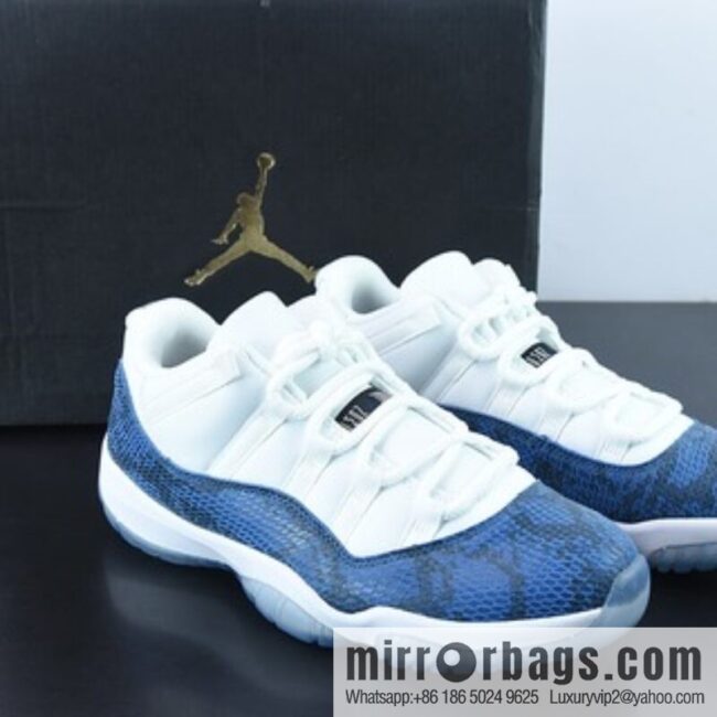 Air Jordan 11 AJ11 Jordan 11th generation Retro Low blue snake low-top men\'s sneakers Item number: CD6846-102